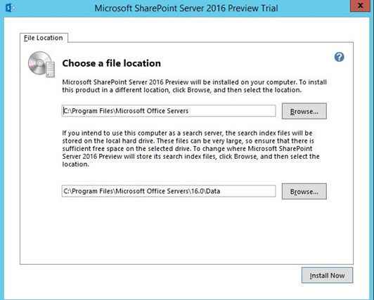 choose a file location
